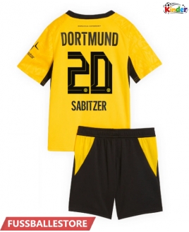 Günstige Borussia Dortmund Marcel Sabitzer #20 Heimtrikotsatz Kinder 2026-27 Kurzarm (+ Kurze Hosen)